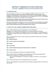 Download our poster and oral guidelines