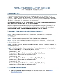 Download our symposium guidelines