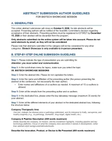 Download our BIOTECH showcase guidelines